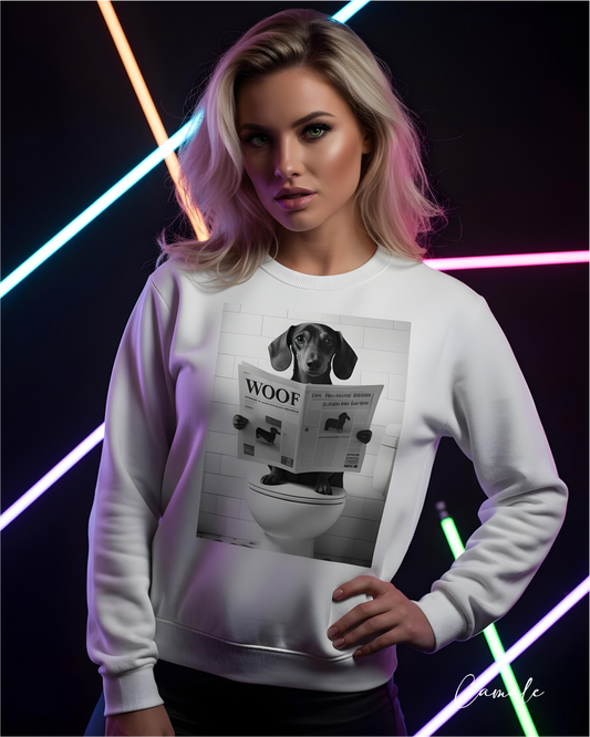Sweatshirt Dachshund Woof - Camale