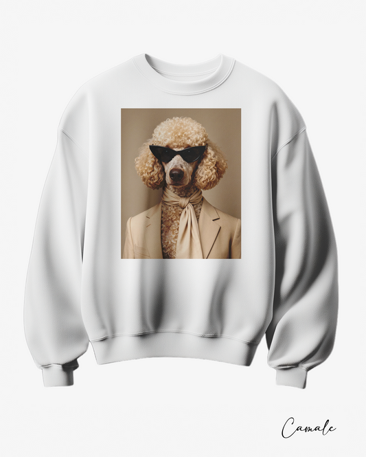 Sweatshirt poodle in Paris - Camale