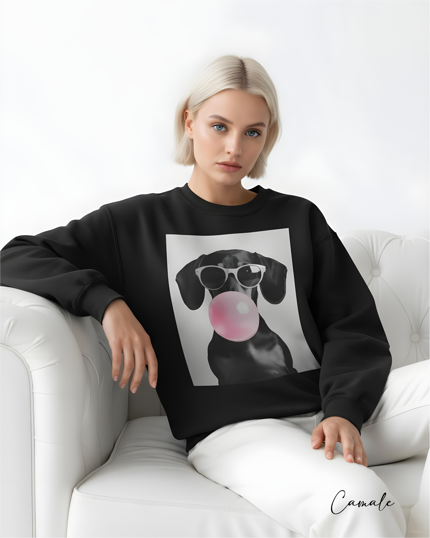 Sweatshirt Bubble Dachshund - Camale