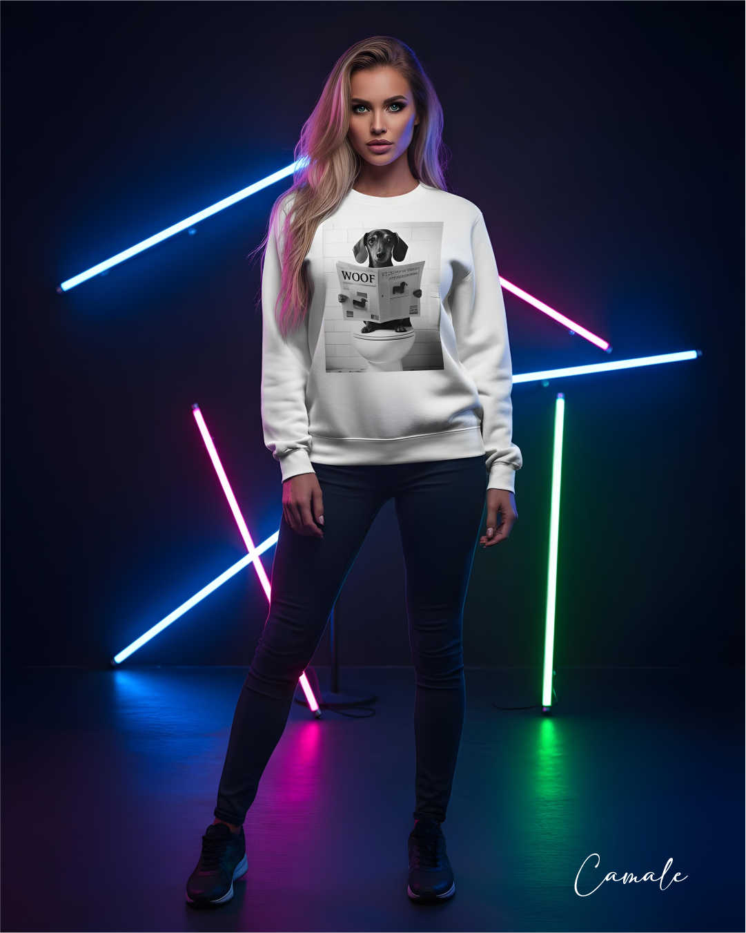 Sweatshirt Dachshund Woof - Camale