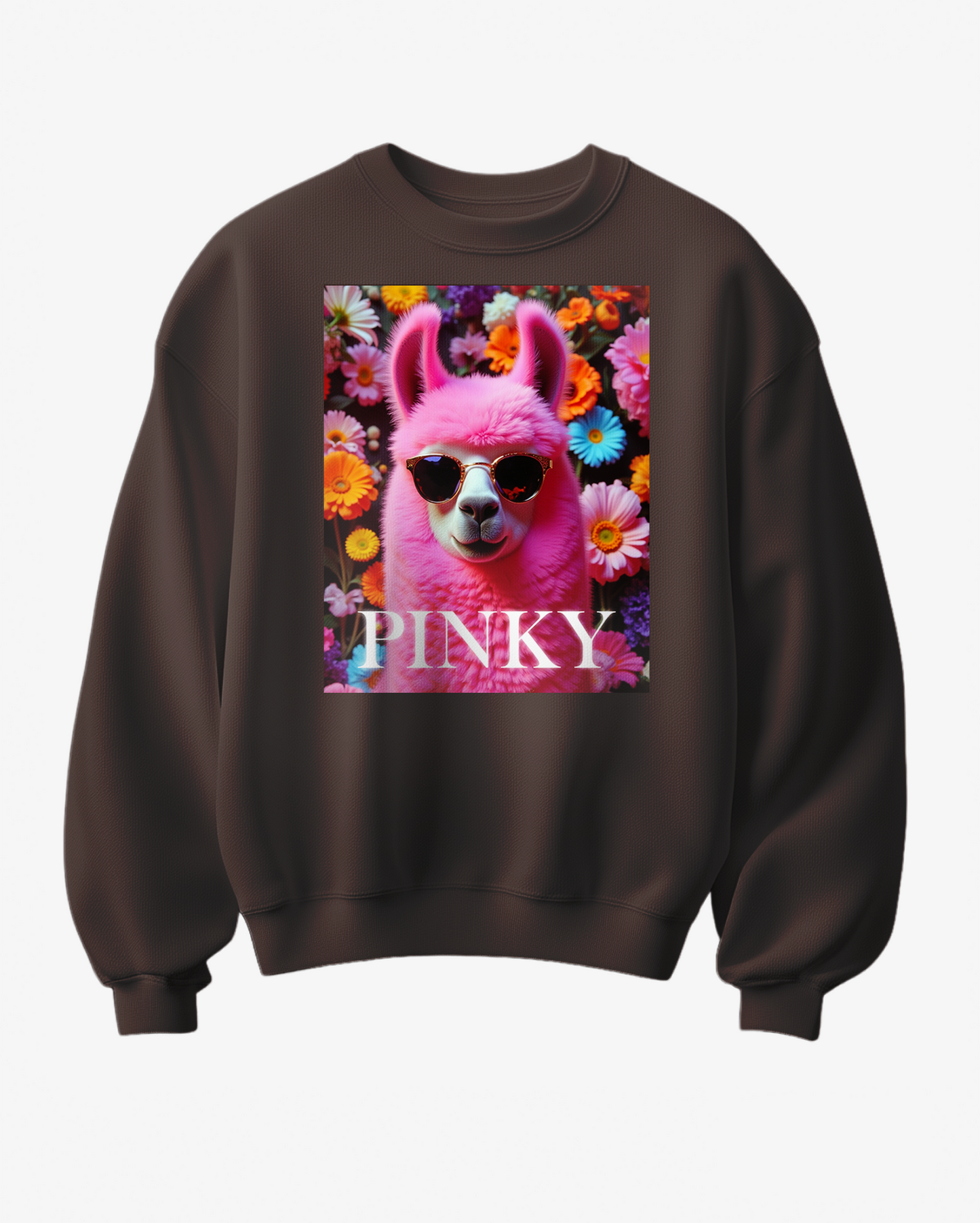 Sweatshirt Floral Pinkie Llama - Camale