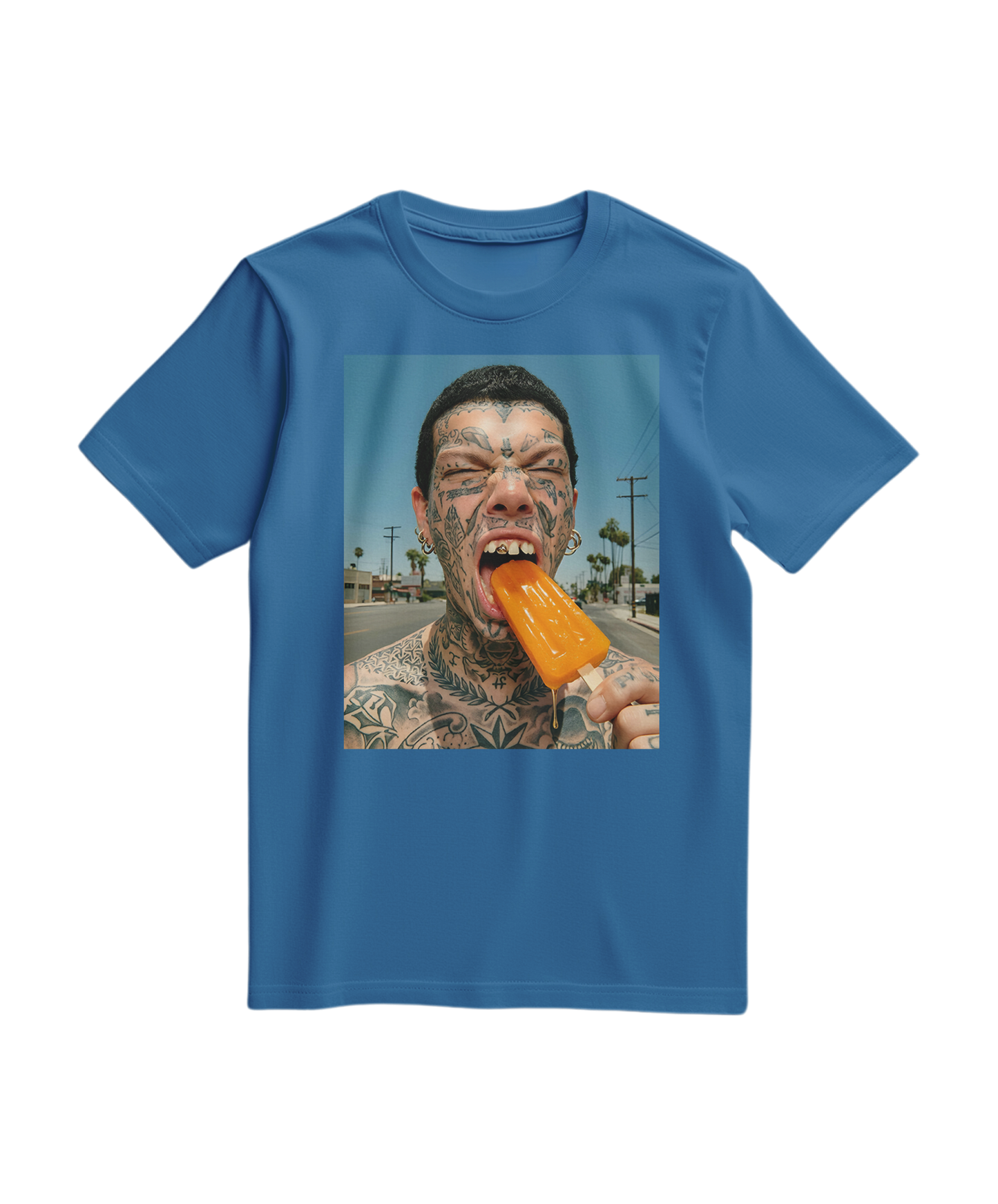 T-shirt Orange Drip