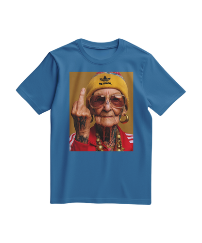 Camiseta T-shirt Ta Mère da Camalestore em azul royal claro, com design casual e confortável para looks diários.