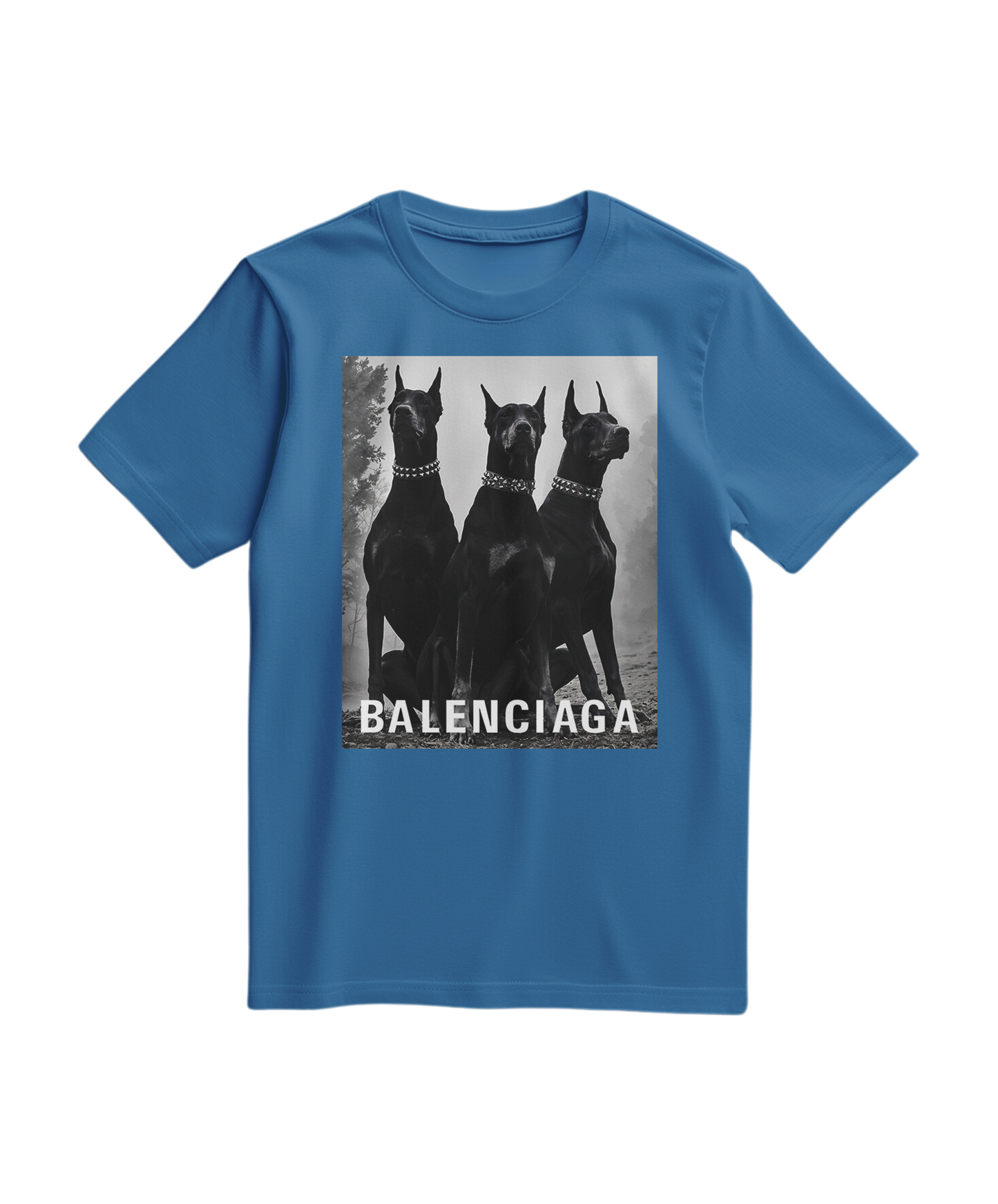 Camiseta Sentinel Vanguard Noir da Camalestore em azul claro, com design estilizado na frente, feita de tecido confortável.