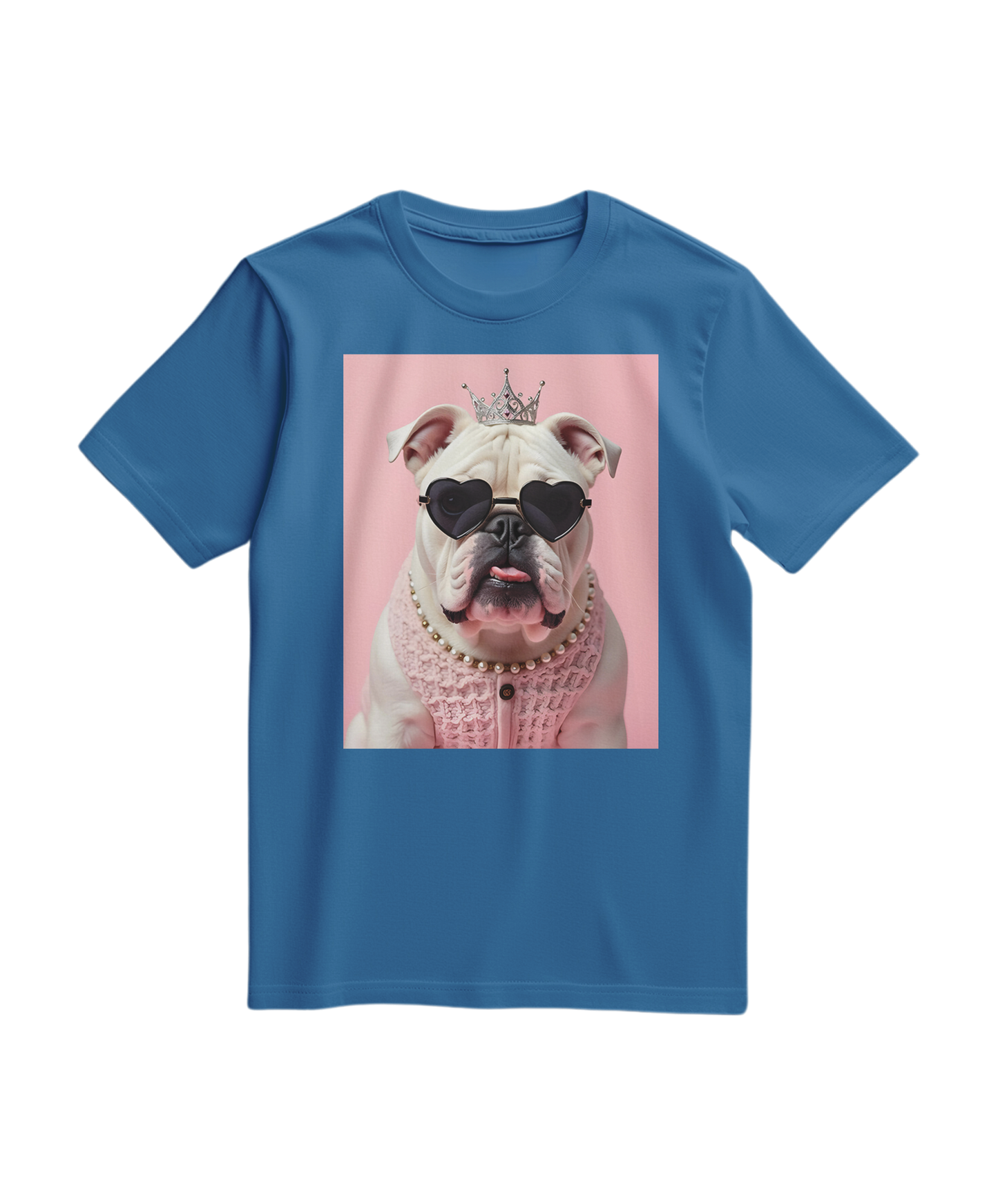 Camiseta Diva Dog Elite azul royal leve, feita por Camalestore, com detalhes de estilo e tecido confortável para cães.