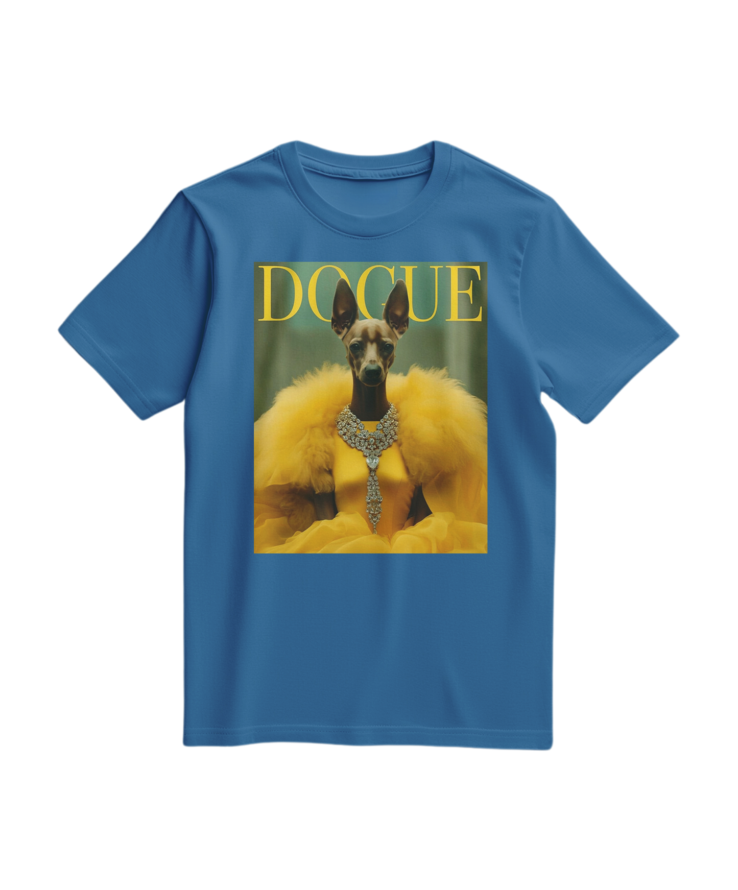 Camiseta T-shirt Dogue Majestic azul royal claro, feita por Camalestore, com design confortável e de alta qualidade.