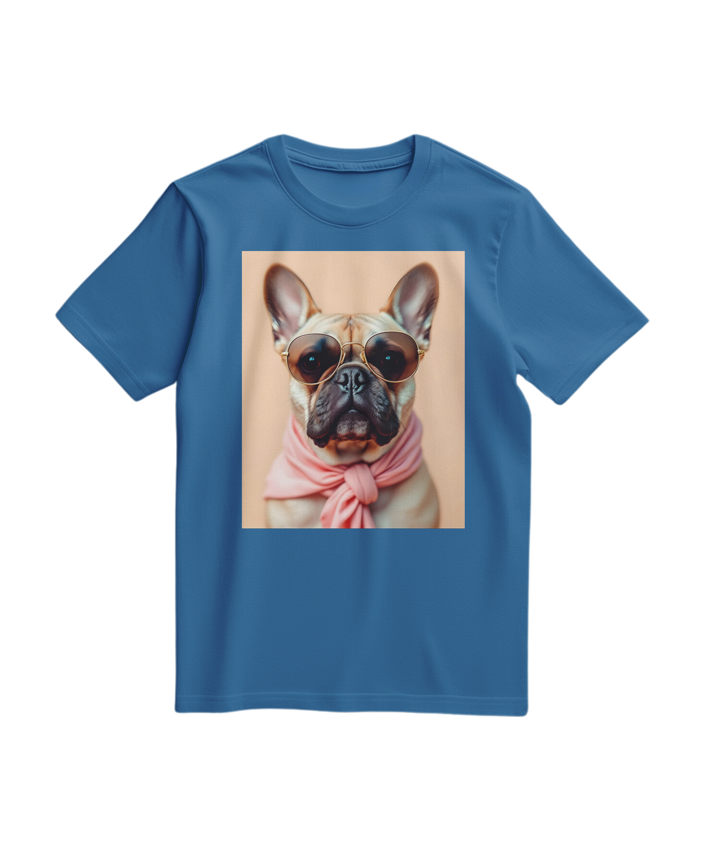 Camalestore T-shirt Royal Muse azul royal leve, tecido confortável e design simples na frente, para looks casuais.