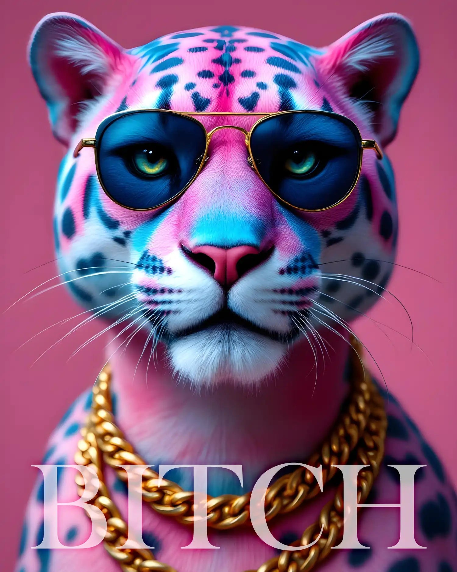 T-shirt Neon Jungle Boss da Camalestore com design vibrante de floresta tropical em cores neon, frente visível.