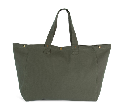Acessório Camale The Origin Camale Camale Tote em tecido verde lavado, com alça e detalhes de estilo casual e moderno.
