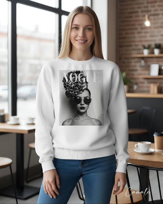 Sweatshirt V Fashion B&W - Camale