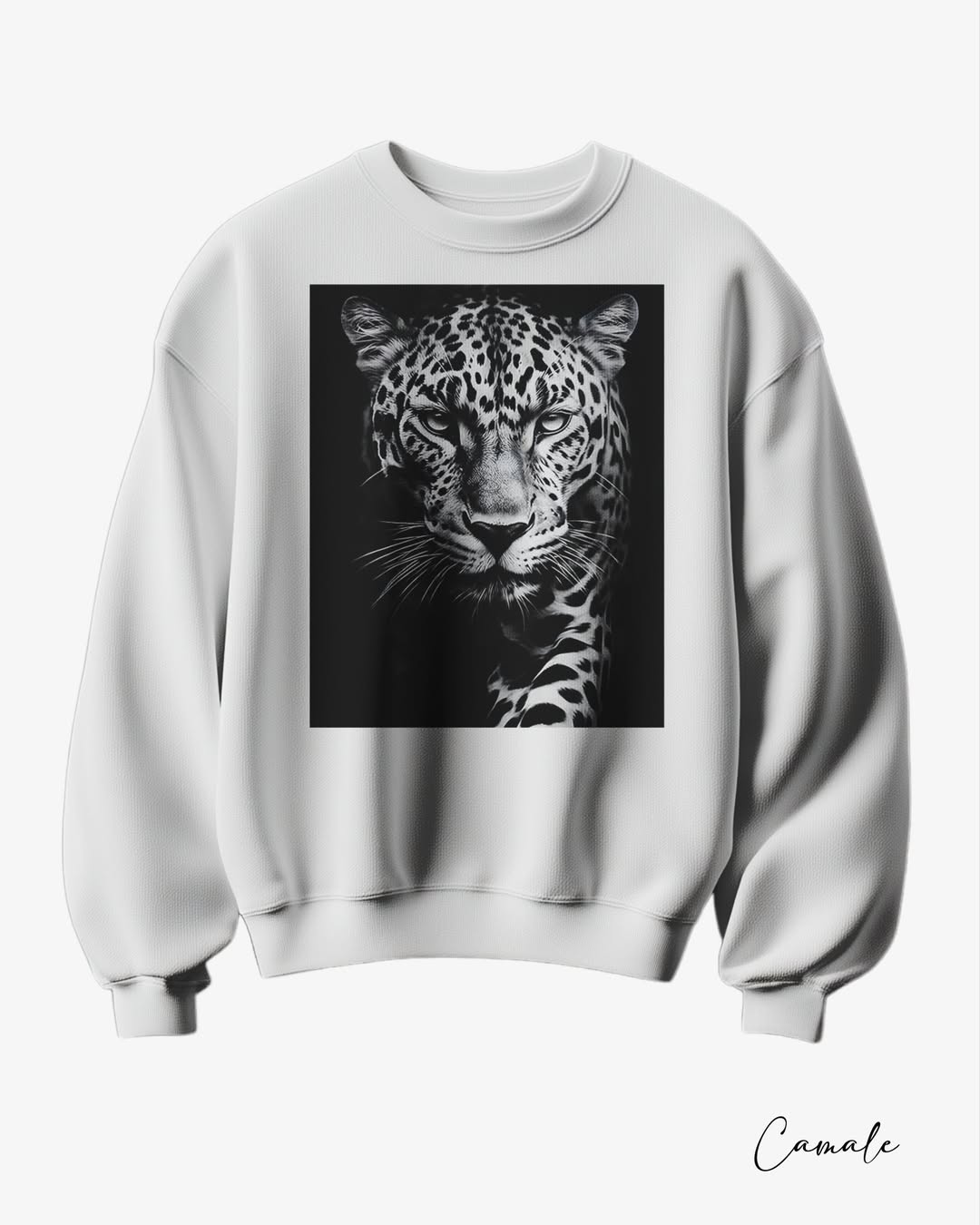 Sweatshirt Leopard B&W - Camale