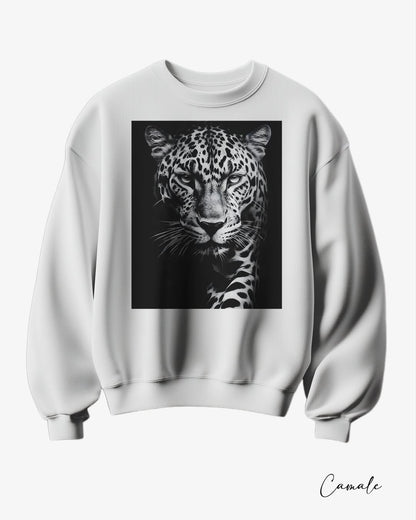 Sweatshirt Leopard B&W - Camale