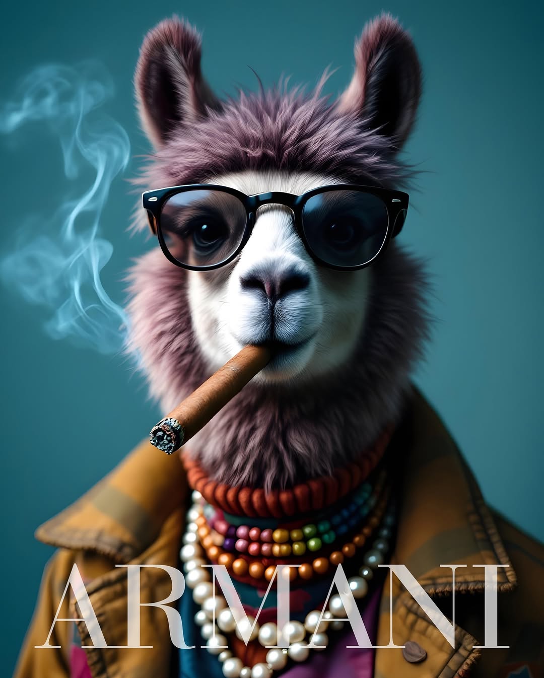 Sweatshirt Arm Lama - Camale