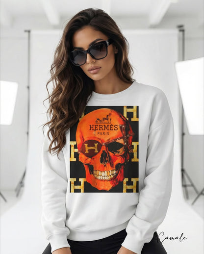 Sweatshirt H Skull - Camale