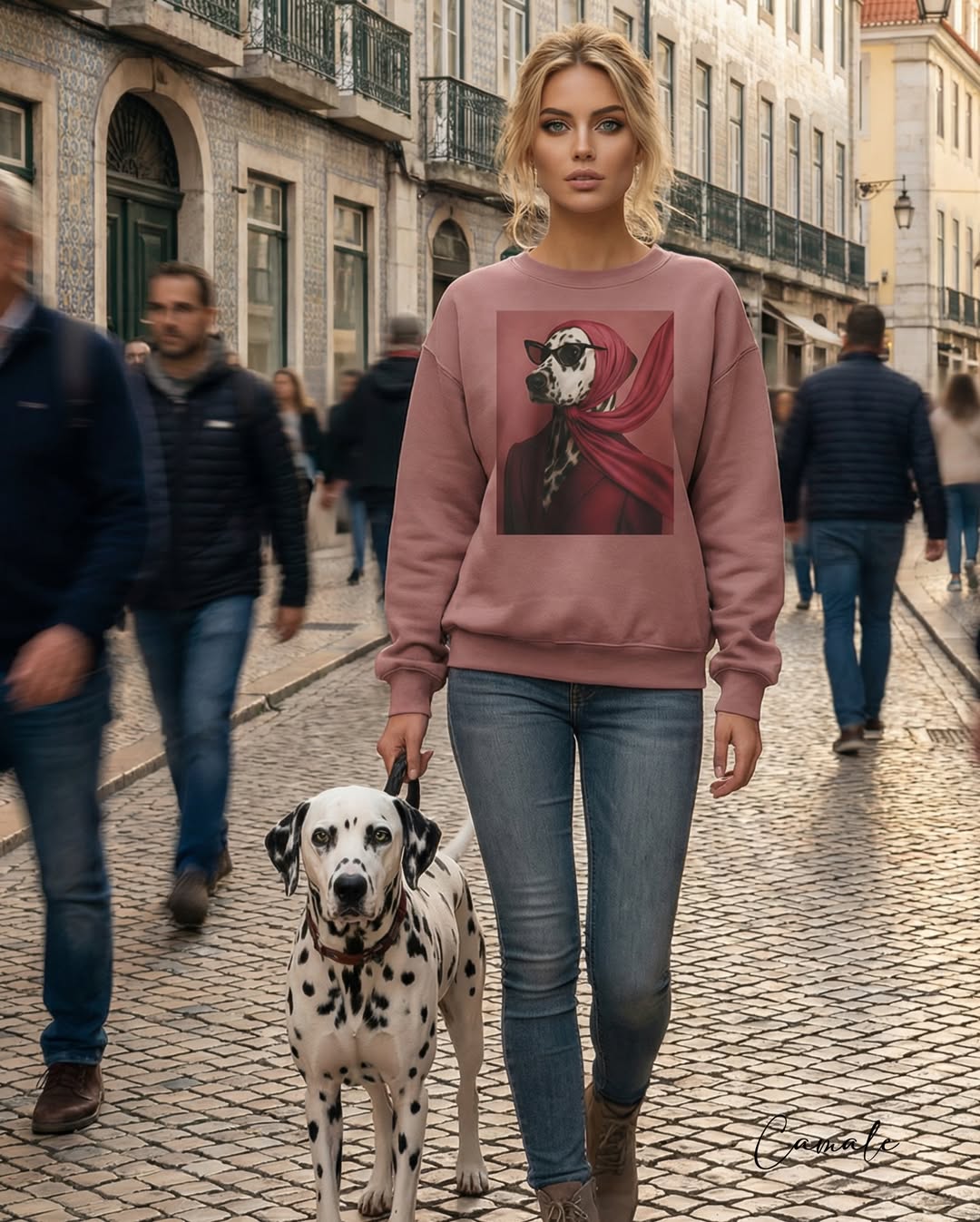 Sweatshirt The Dalmatian Diva - Camale
