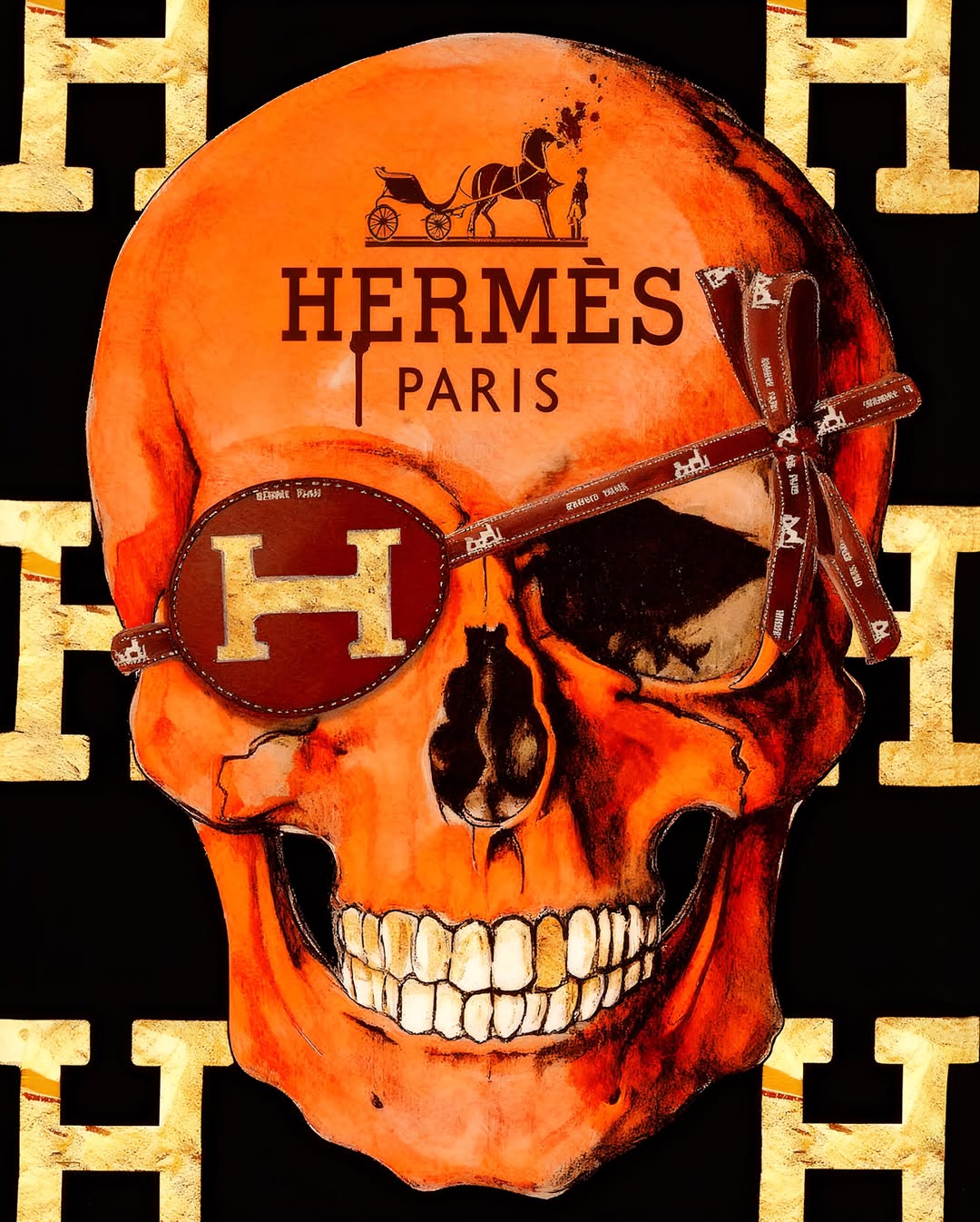 Sweatshirt H Skull - Camale