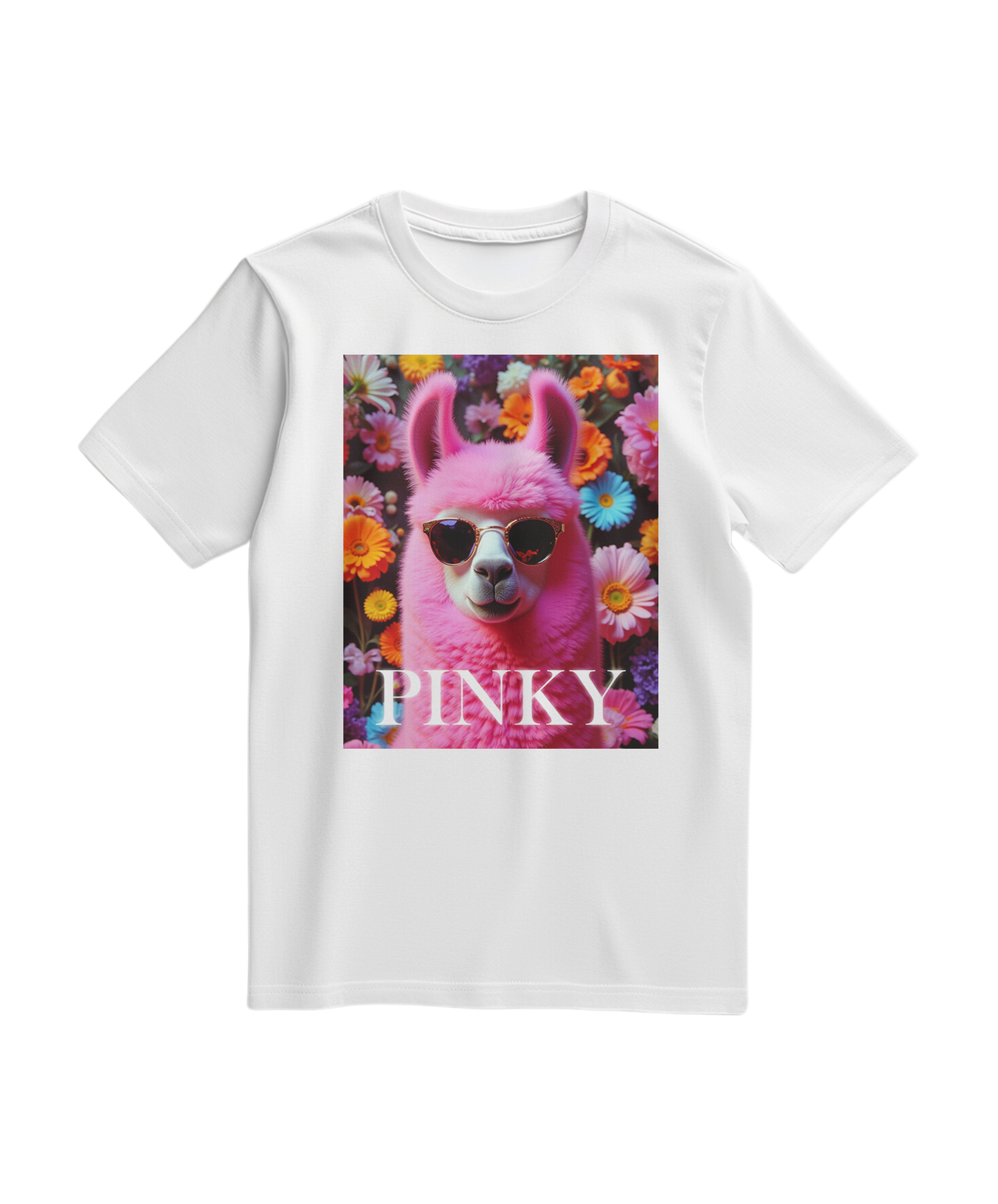 Camiseta rosa Llama Studio da Camalestore com estampa de lhama, tecido confortável e estilo casual.
