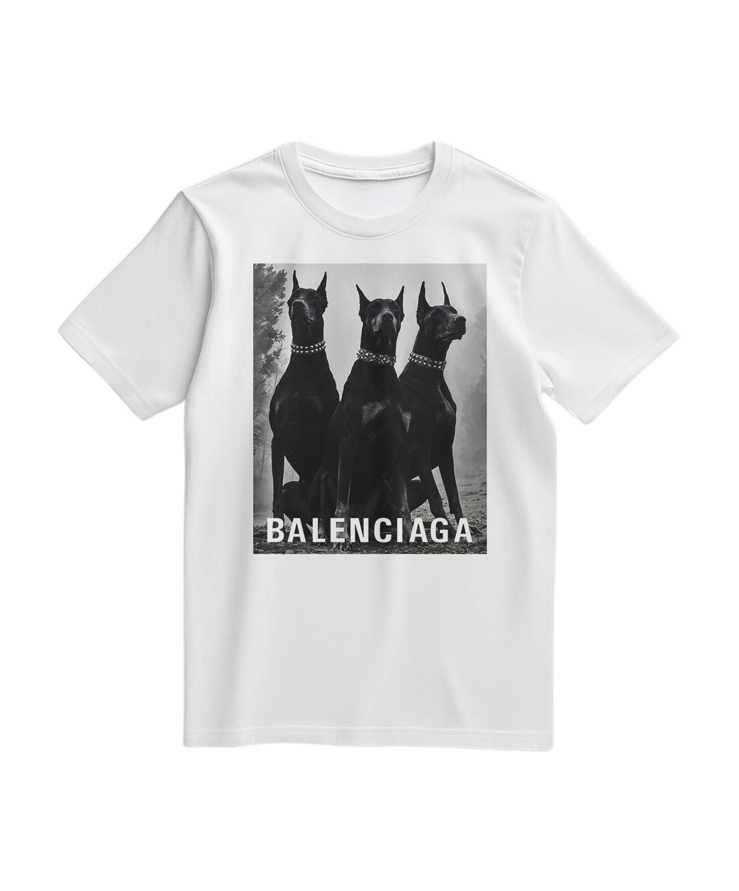 Camalestore T-shirt Sentinel Vanguard Noir branca, confortável, com estampa preta, tecido macio e ajuste regular para uso diário.