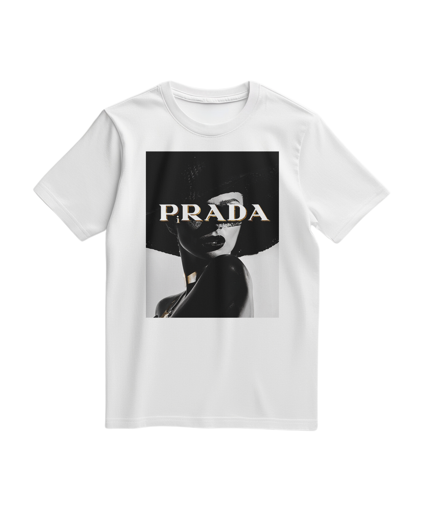 Camalestore T-shirt Shadow Couture Muse branca, confortável e moderna, com design minimalista na frente.