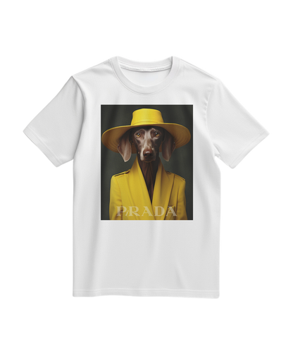 Camiseta amarela Wei da Camalestore, vista frontal, com design simples e confortável para uso casual.