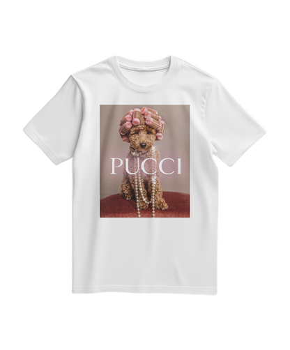 Camiseta branca Poo Glam da Camalestore, vista frontal, com design divertido e estilo casual para looks descontraídos.
