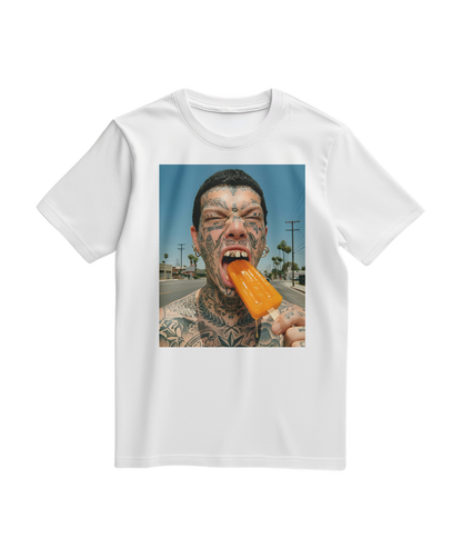 T-shirt Orange Drip