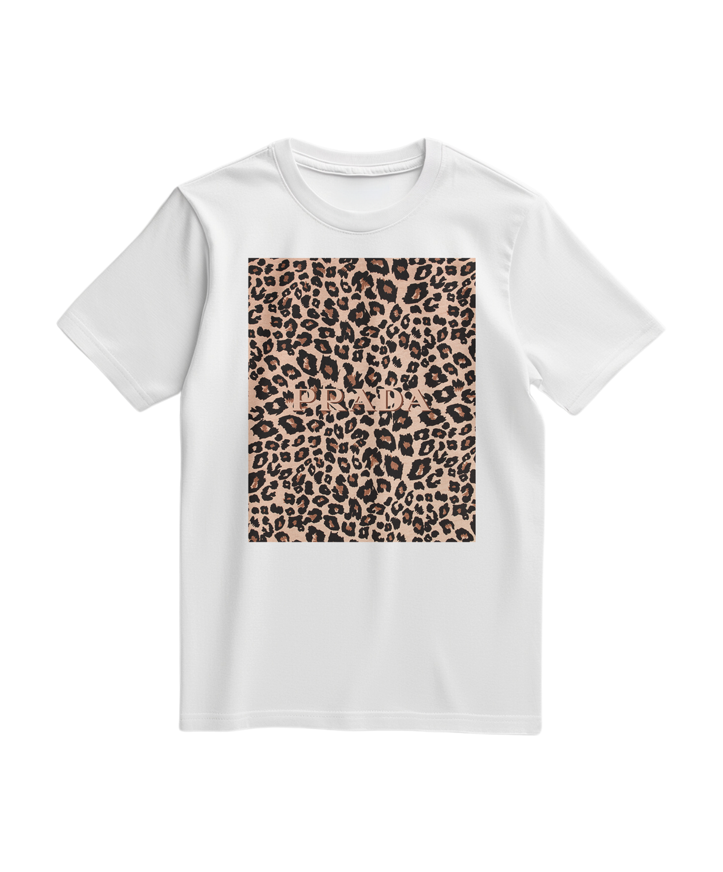 Camalestore camiseta T-shirt Leopard Blush com estampa de onça em tom blush, tecido confortável e design moderno.
