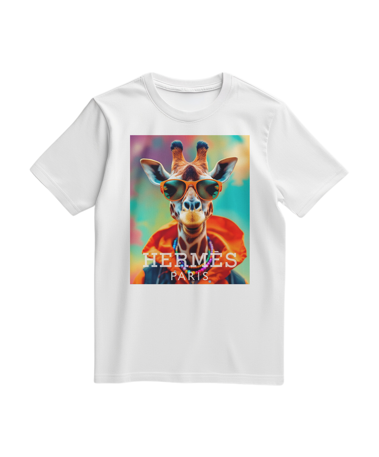 Camalestore T-shirt laranja Safari Elite, com design de estilo safari, exibe cores vibrantes e tecido confortável.