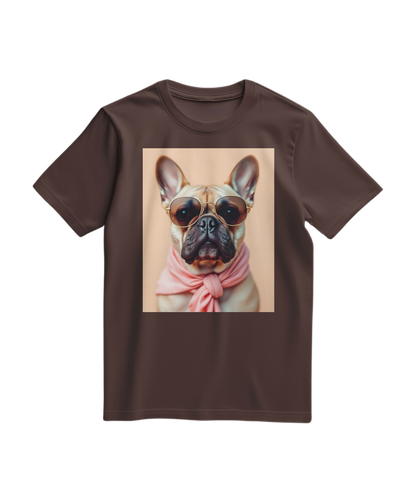 Camiseta Royal Muse da Camalestore em tom castanho, com design moderno e confortável, vista frontal.