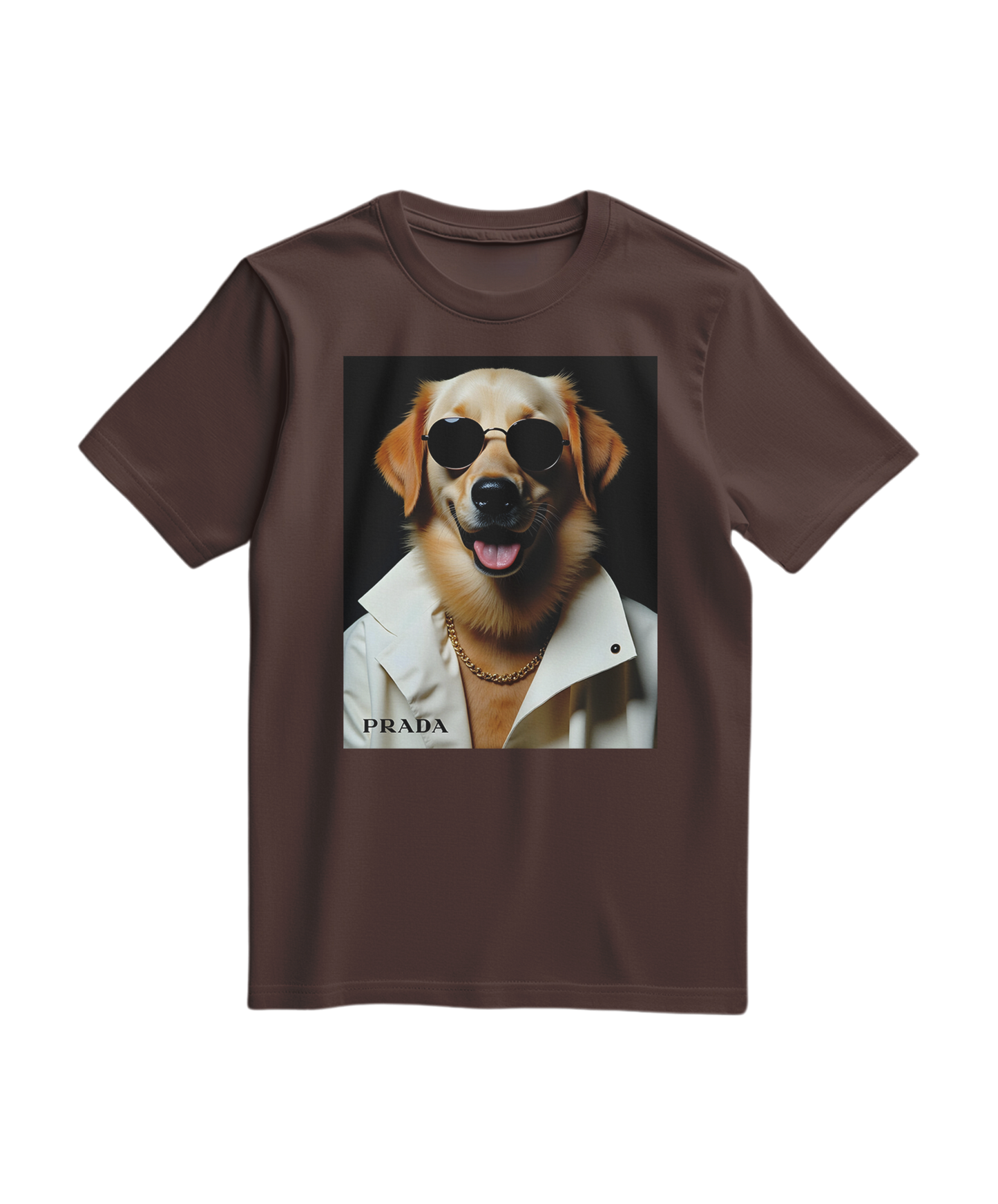 Camiseta Golden Style em cor castanho, com design casual e confortável, da marca Camalestore, exibida em imagem.