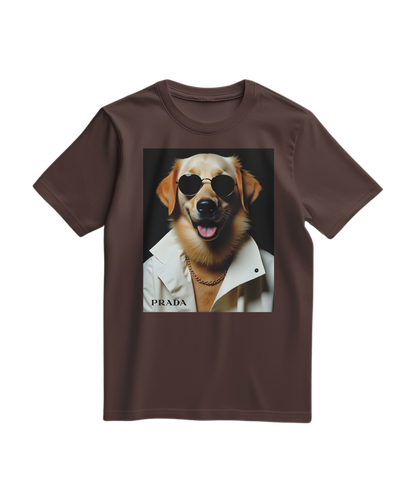 Camiseta Golden Style em cor castanho, com design casual e confortável, da marca Camalestore, exibida em imagem.