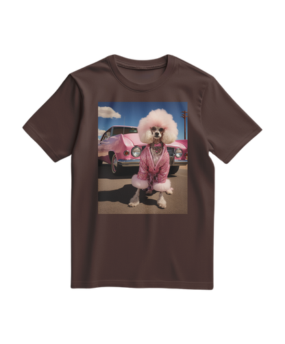 Camiseta Dream Ride da Camalestore em cor marrom, com design gráfico na frente, feita de algodão confortável.