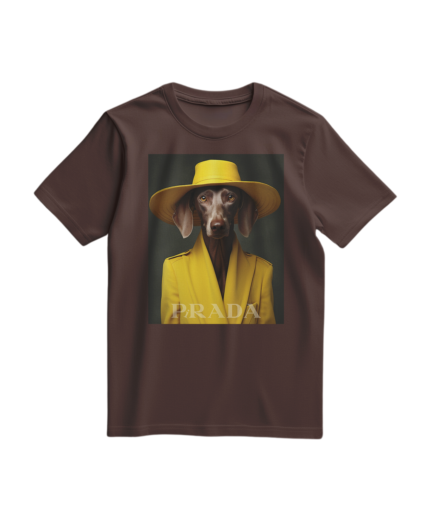 Camiseta amarela Wei da Camalestore, vista frontal, feita de tecido leve, com design simples e confortável.