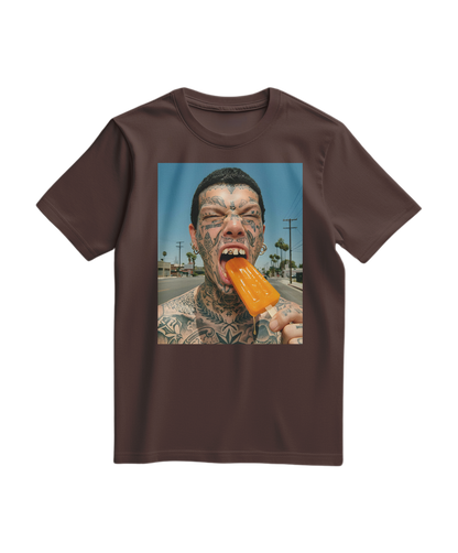 T-shirt Orange Drip