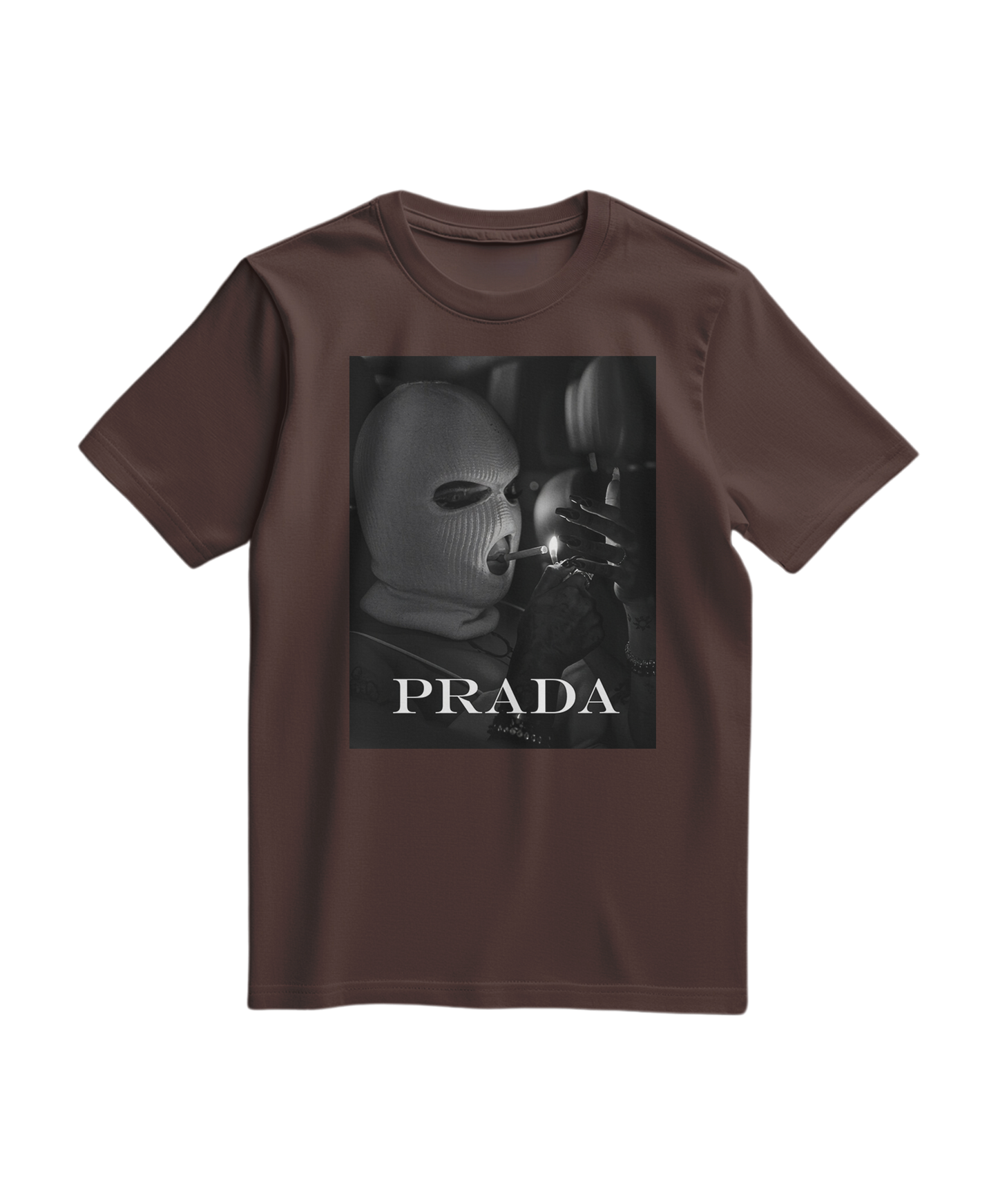 Camiseta Urban Rebel da Camalestore em tom castanho, com design casual e confortável, vista frontal da peça de algodão.