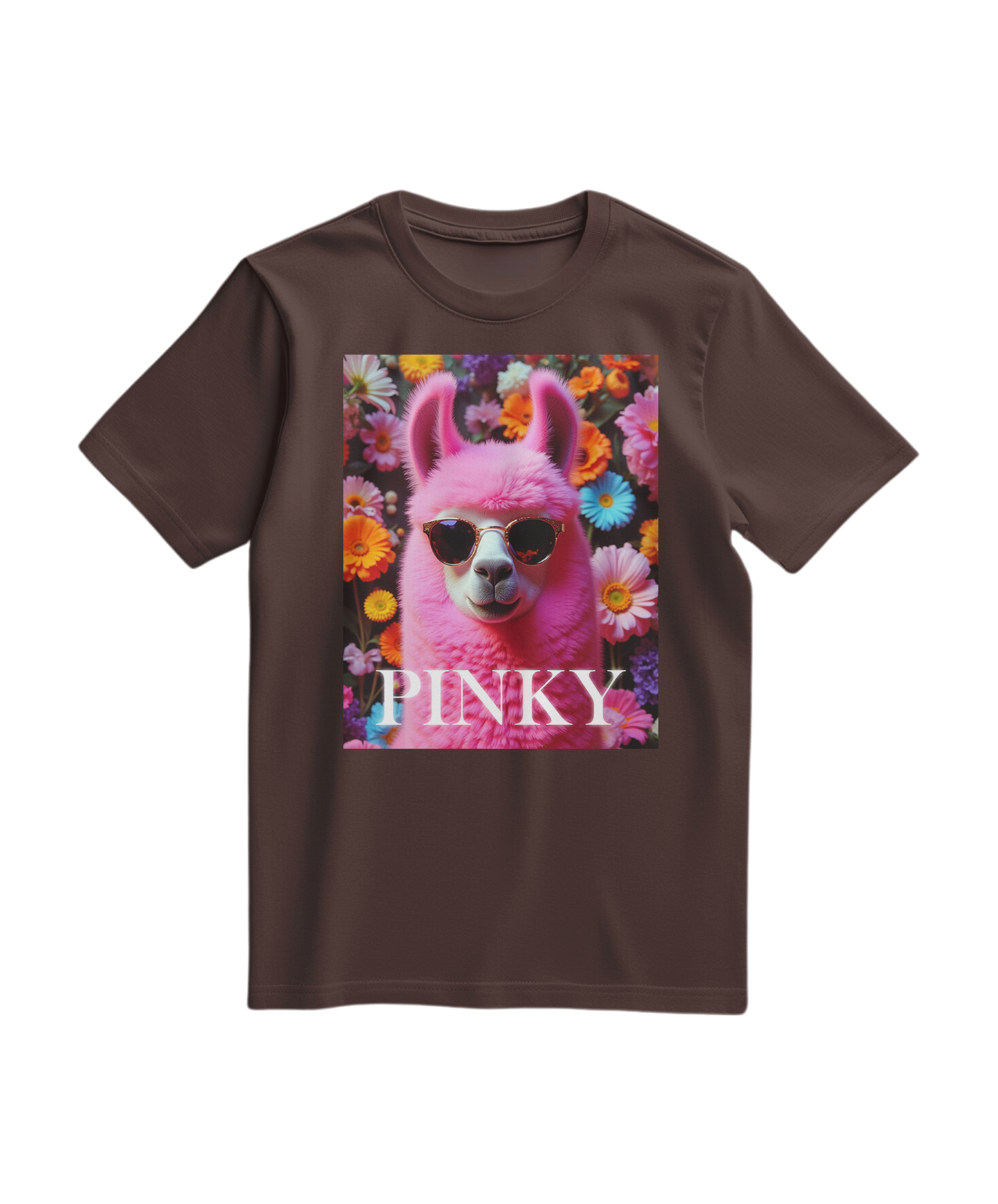 Camalestore camiseta rosa com estampa de lhama, tecido leve e confortável, modelo casual para uso diário.
