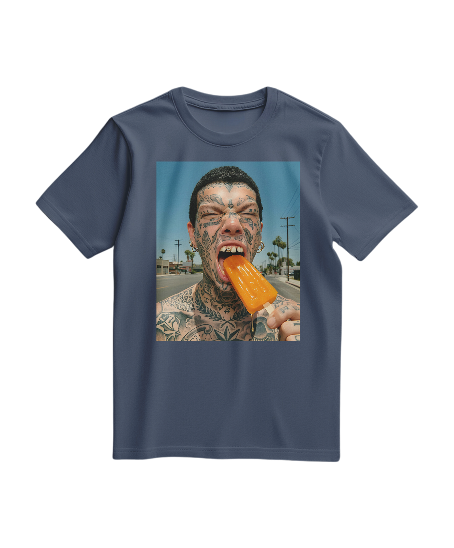 T-shirt Orange Drip