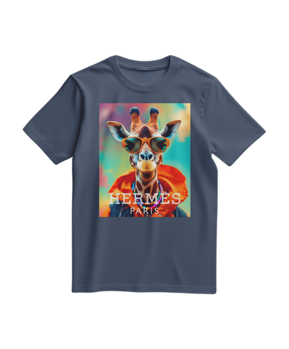 Camalestore camiseta laranja Safari Elite, estilo casual, com estampa de safári, tecido confortável e design moderno.
