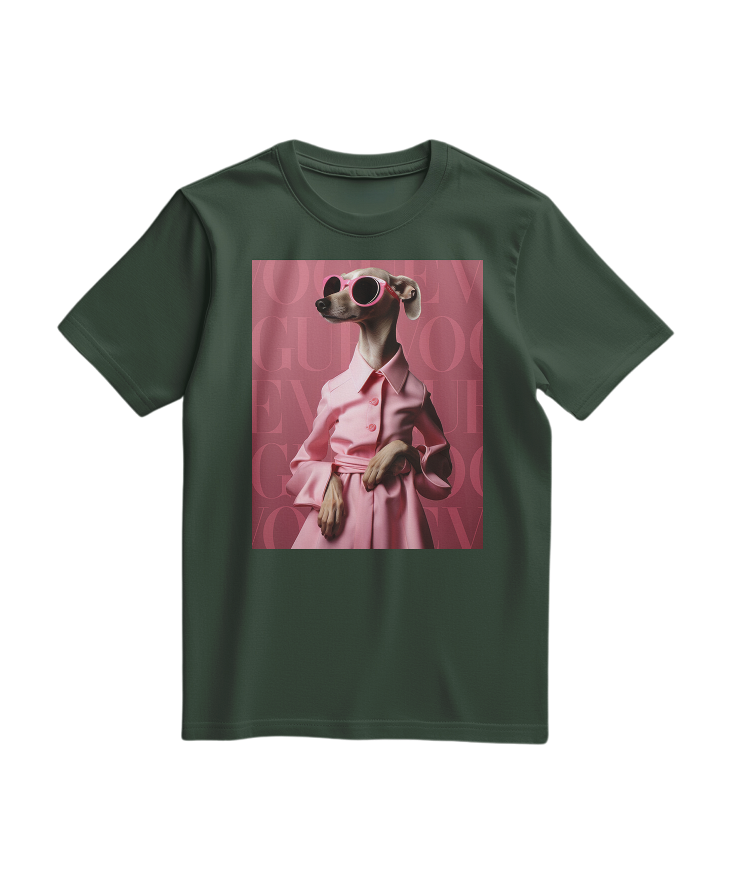 Camalestore T-shirt Skinny Pinky em verde floresta, tecido confortável e ajuste slim, visual casual e moderno.