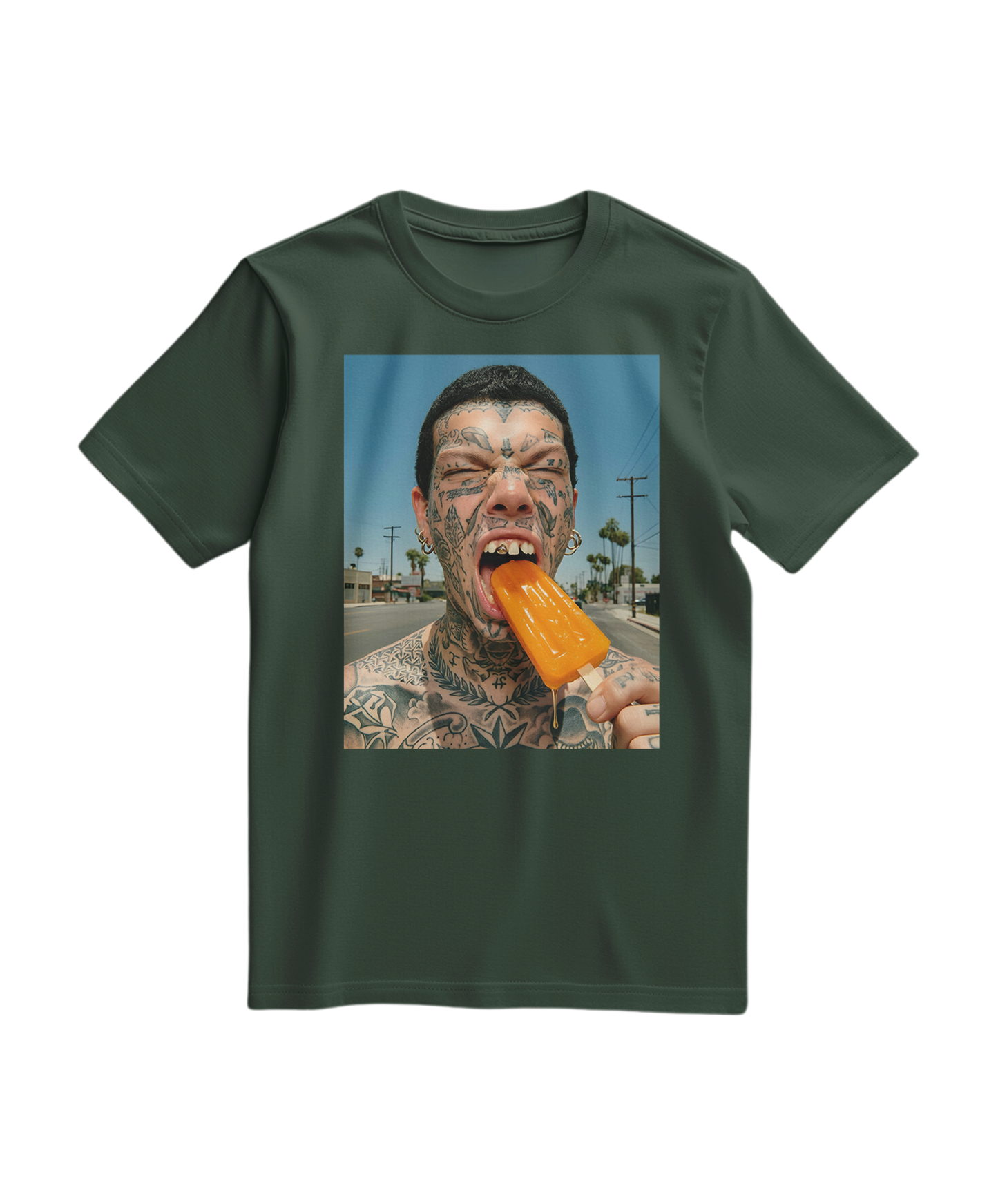 T-shirt Orange Drip