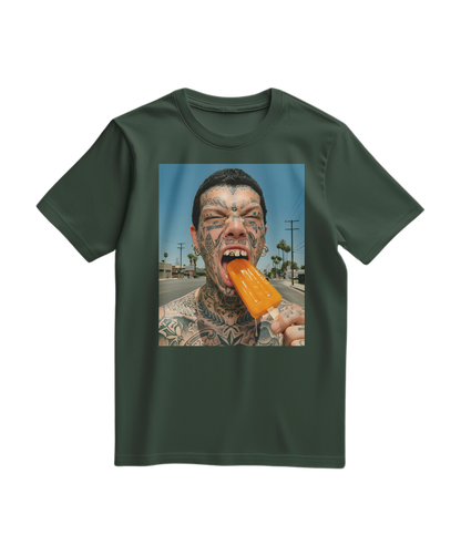 T-shirt Orange Drip