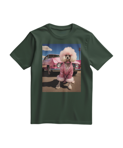 Camiseta Dream Ride da Camalestore em verde floresta, com estampa de design inspirador, vista frontal, tecido confortável.