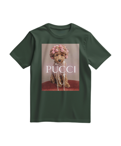 Camalestore T-shirt Poo Glam verde floresta, camiseta casual com estampa divertida, tecido confortável e estilo descontraído.