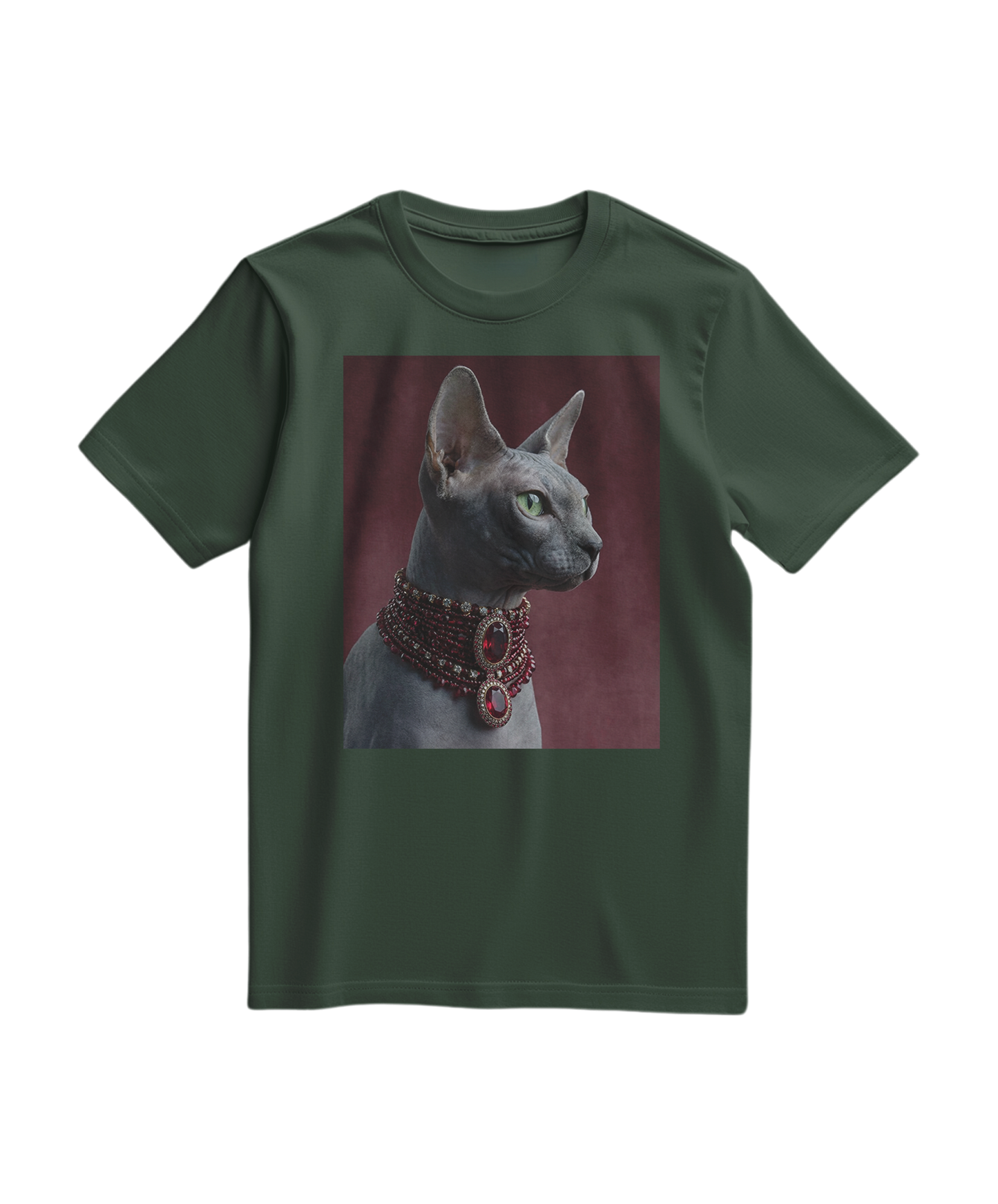 Camiseta verde floresta Emerald Muse Elite da Camalestore, estilo casual com tecido confortável e design elegante.