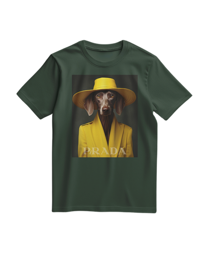 Camalestore camiseta amarela T-shirt Wei com design na frente, tecido confortável e estilo casual.