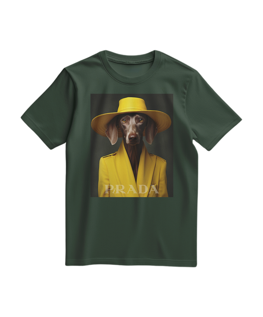 Camalestore camiseta amarela T-shirt Wei com design na frente, tecido confortável e estilo casual.