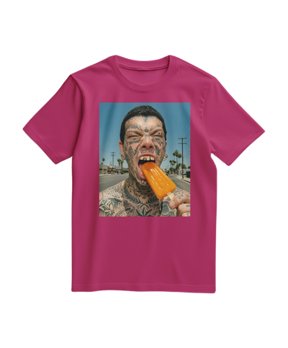 T-shirt Orange Drip