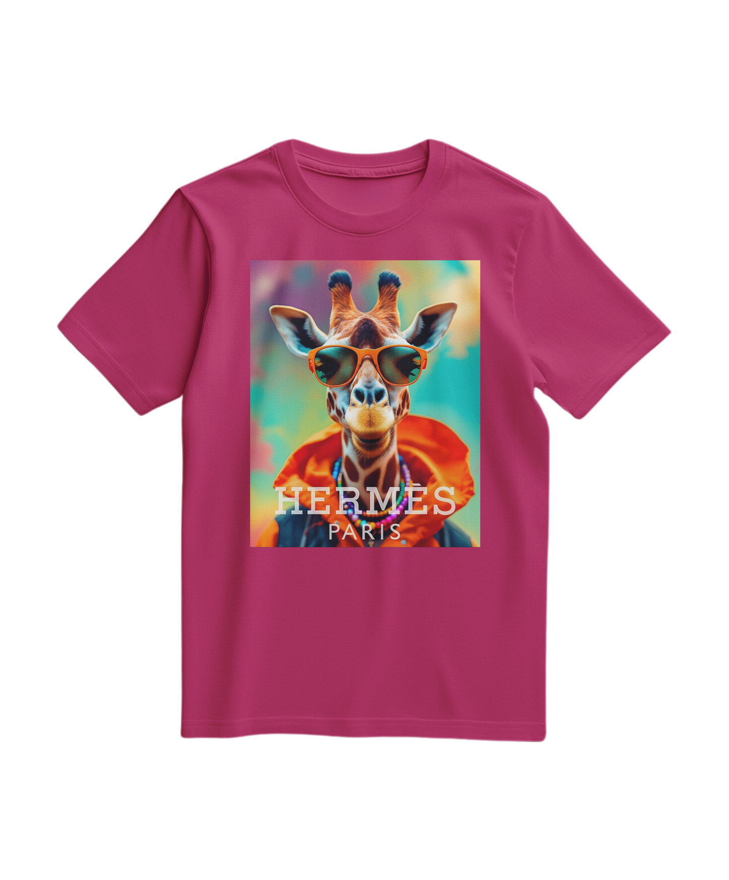 Camalestore T-shirt orange Safari Elite, camiseta de manga curta com estampa vibrante, caimento confortável e estilo casual.