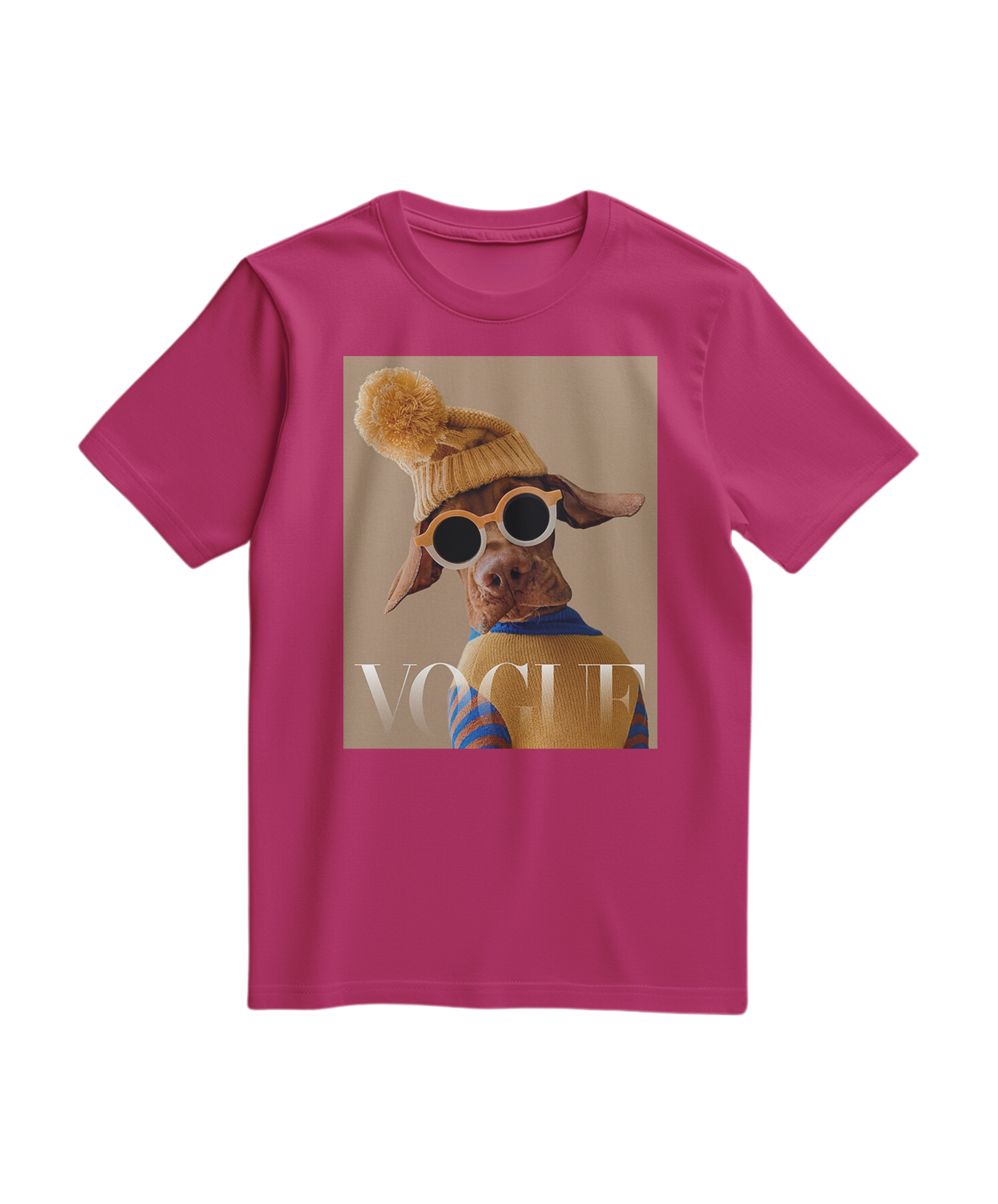 Camalestore T-shirt Crimson Aviator de cor fuscia, estilo casual, com design de aviador na frente, tecido confortável e de alta qualidade.