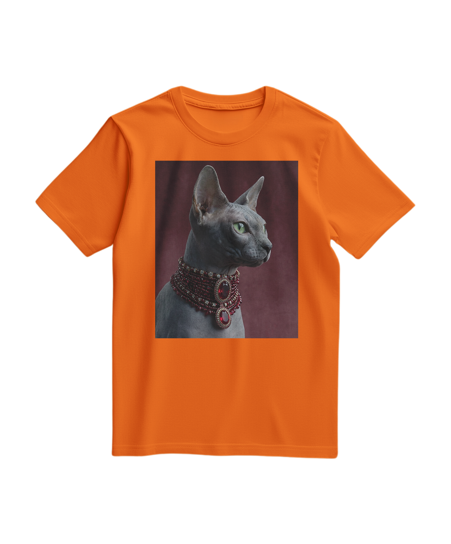 Camalestore T-shirt Emerald Muse Elite laranja, confortável, de manga curta, com design moderno para looks casuais.